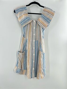 REFORMATION Botanica Striped Linen Dress sizs 4
